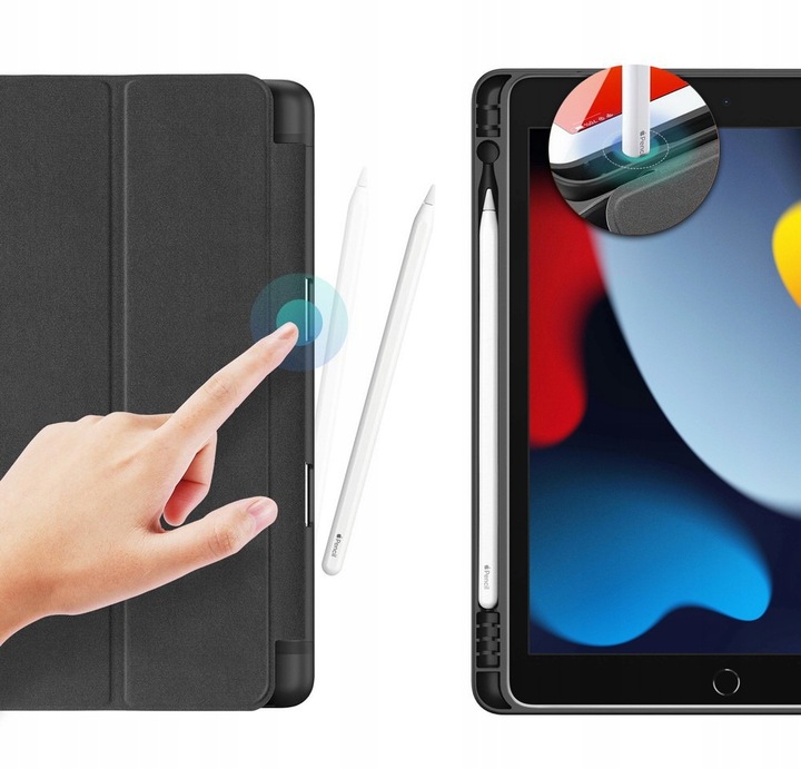 ETUI POKROWIEC DO APPLE IPAD 10.2 GEN 9 2021 CZARNY