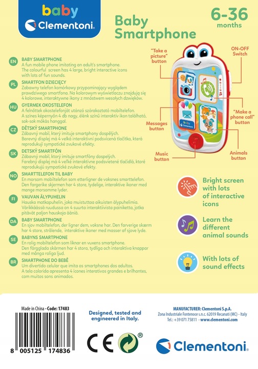 SMARTFON DZIECIĘCY CLEMENTONI 17483