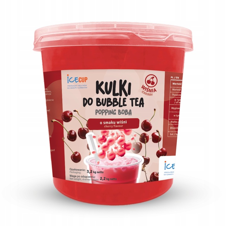 Kulki do Bubble Tea WIŚNIA 3.2kg