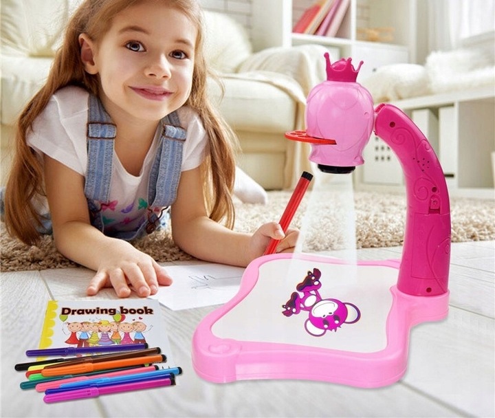 PROJEKTOR RZUTNIK TABLICA STOLIK DO NAUKI RYSOWANIA 24 SLAJDY MAZAKI GRATIS