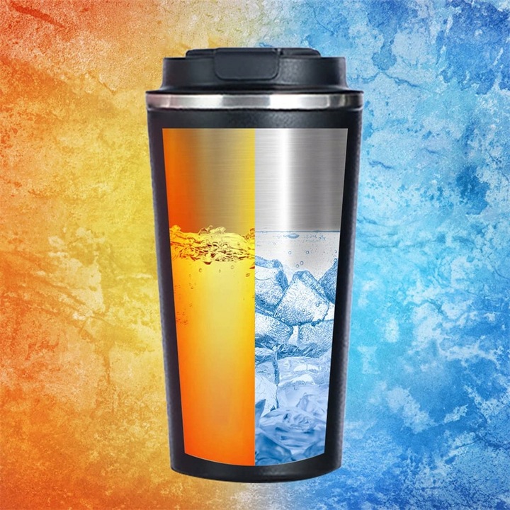 KUBEK TERMICZNY TERMOS 500 ML WYŚWIETLACZ TEMPERATURY NA KAWĘ HERBATĘ