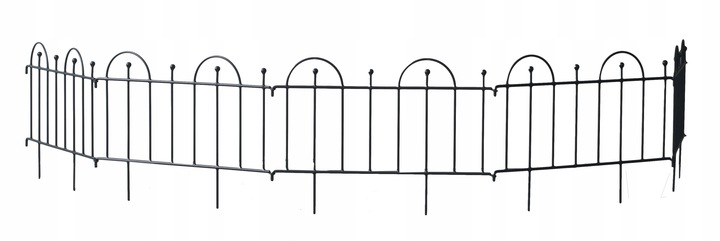 Metalowy płotek ogrodowy, pełny pręt fi 8, fi10, ogrodzeniowy, palisada P1