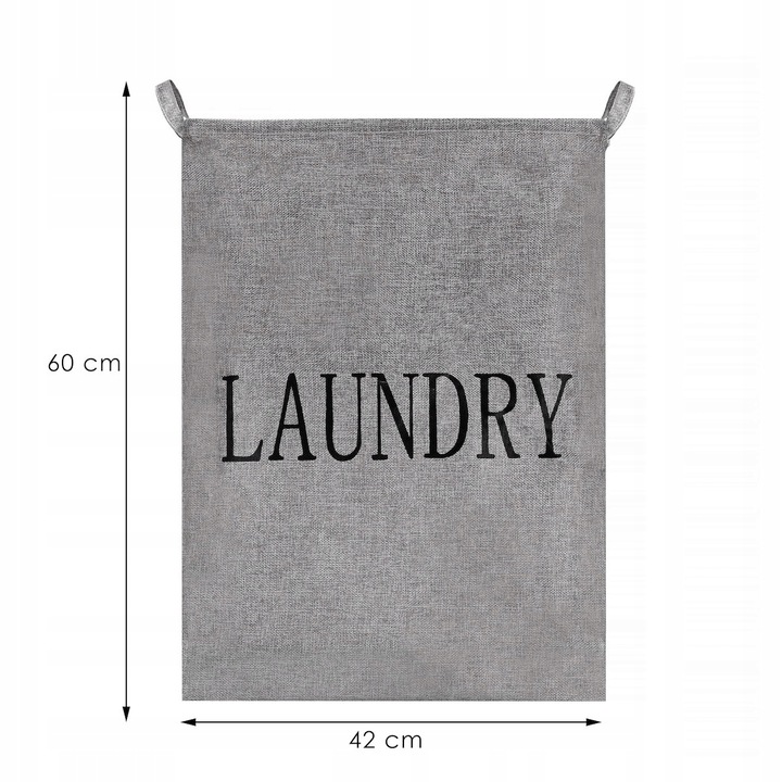 KOSZ NA PRANIĘ BIELIZNĘ POJEMNIK WOREK 81L SKŁADANY ORGANIZER DUŻY XXL