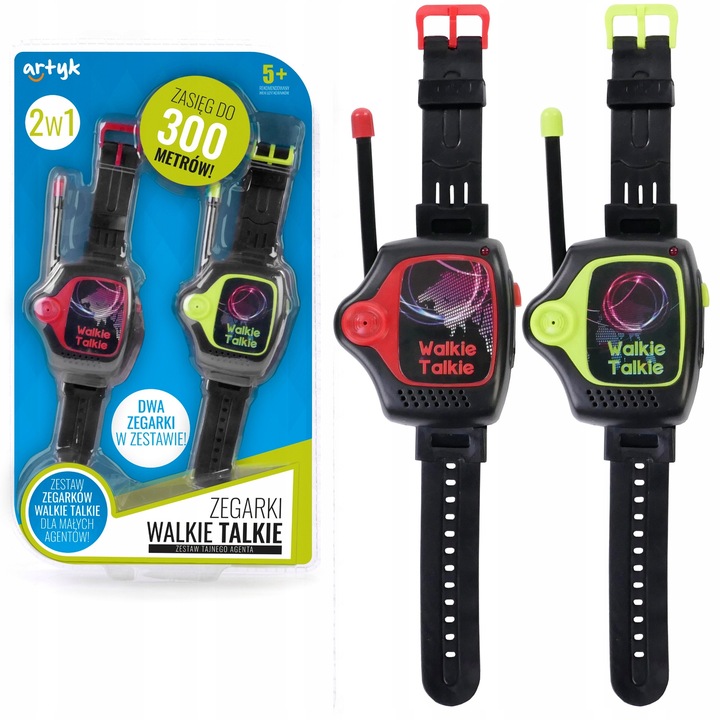 WALKIE TALKIE KRÓTKOFALÓWKA 300m ZEGAREK X2 ZESTAW