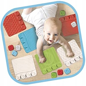 CLEMMY ŚCIEŻKA SENSORYCZNA Mięciutka mata + pachnące klocki, dla maluszka