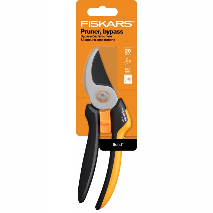 FISKARS Sekator ogrodowy nożycowy P341 Solid do świeżych gałęzi kwiatów