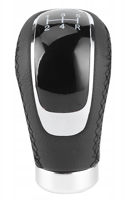 UNIWERSALNA GAŁKA ZMIANY BIEGÓW SKÓRA 5 6 BIEGOWA czarna skóra lita