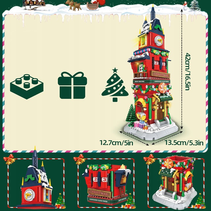 KALENDARZ ADWENTOWY ZEGAR PREZENT ŚWIĘTA ŚWIĄTECZNE DLA DZIECI 2025