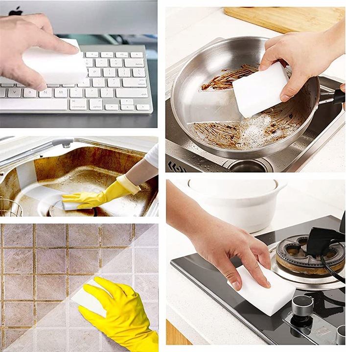 MAGICZNA GĄBKA do czyszczenia plam naczyń melaminy