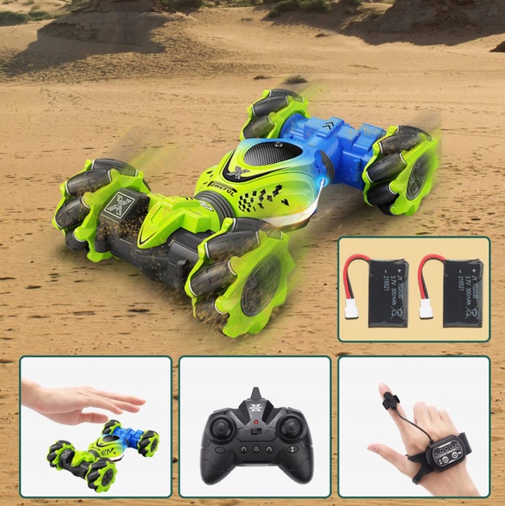 Czujnik gestów RC samochód kaskaderski z lekką muzyką, pilotem Samochody