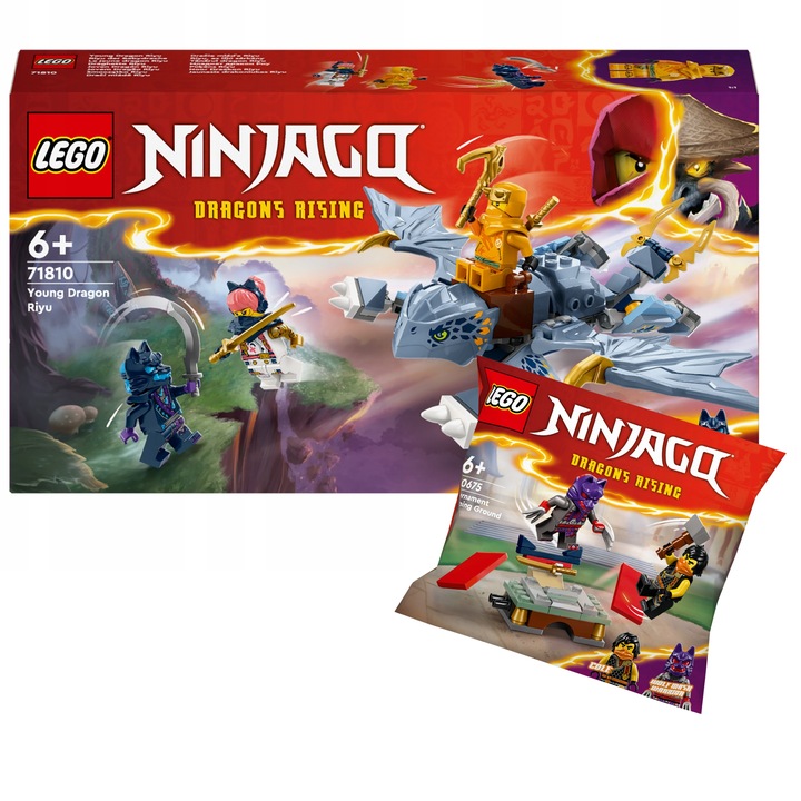 LEGO NINJAGO 71810 Mały Smok Smoczątko Riyu + GRATIS Polibag Cole KLOCKI