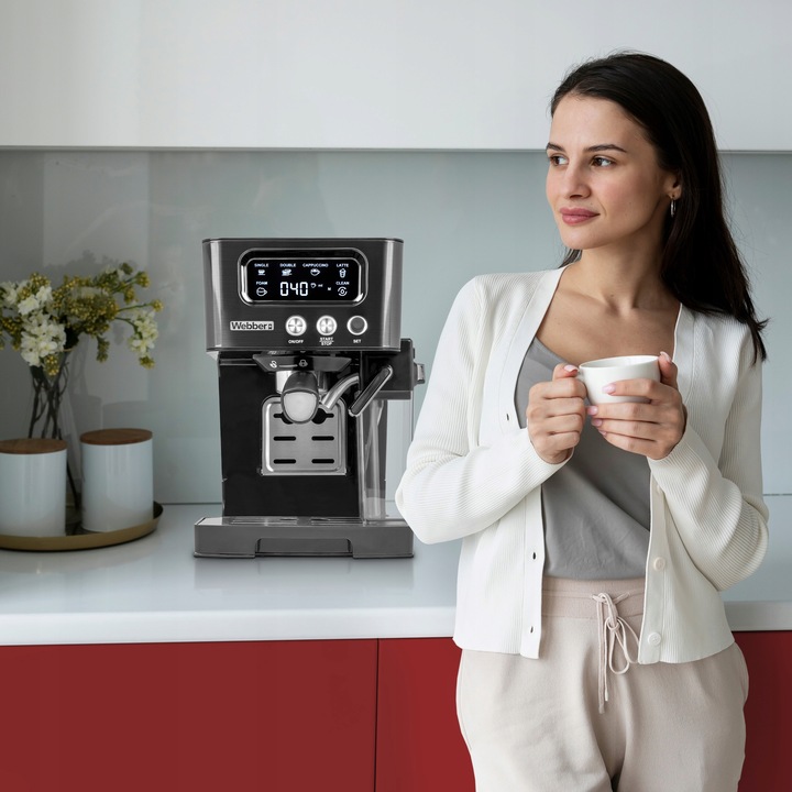 EKSPRES DO KAWY CIŚNIENIOWY KOLBOWY PÓŁAUTOMATYCZNY WEBBER 15 BAR M5