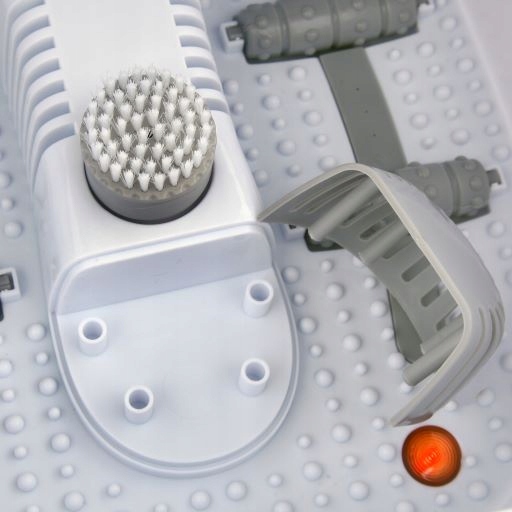 MASAŻER DO STÓP WODNY HYDROMASAŻER DO NÓG PODCZERWIEŃ 4 ROLKI 3 NASADKI