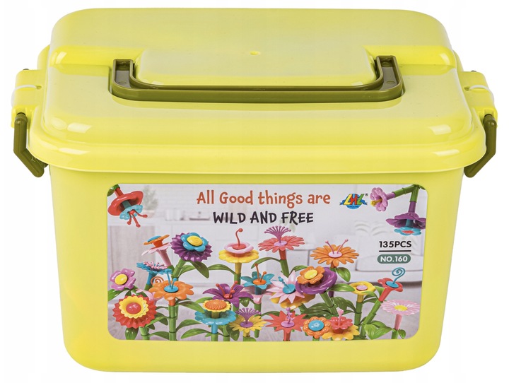 KLOCKI KONSTRUKCYJNE BUKIET KWIATÓW Kwiaty Zestaw do ułożenia 135 Elementów