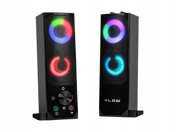 GŁOŚNIKI KOMPUTEROWE BLUETOOTH SOUNDBAR 2.0 6W USB 5V DC LED RGB 2w1 ZESTAW