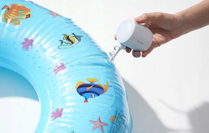 Baseus Mini Kompresor Przenośna Pompka Lampka LED USB-C 230L/min 3500kPA