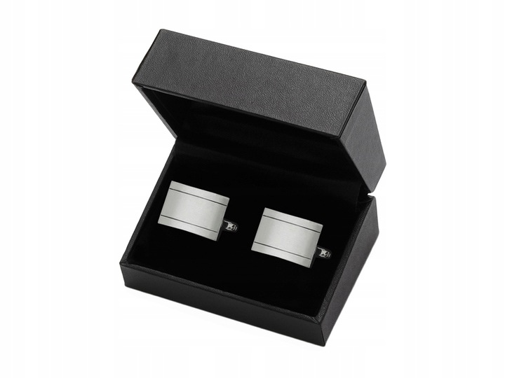 STALOWE SPINKI +PUDEŁKO Klasyczna Spinka do Mankietów Koszul Męska GREG d14