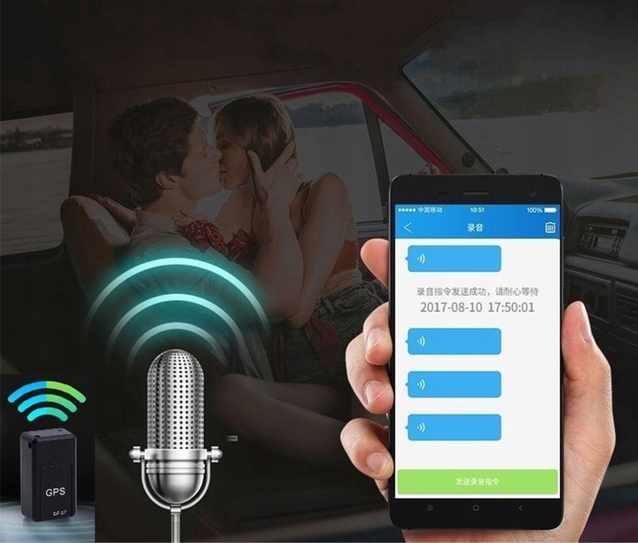 MINI LOKALIZATOR GPS GF-07 MAGNES PODSŁUCH 400mAh