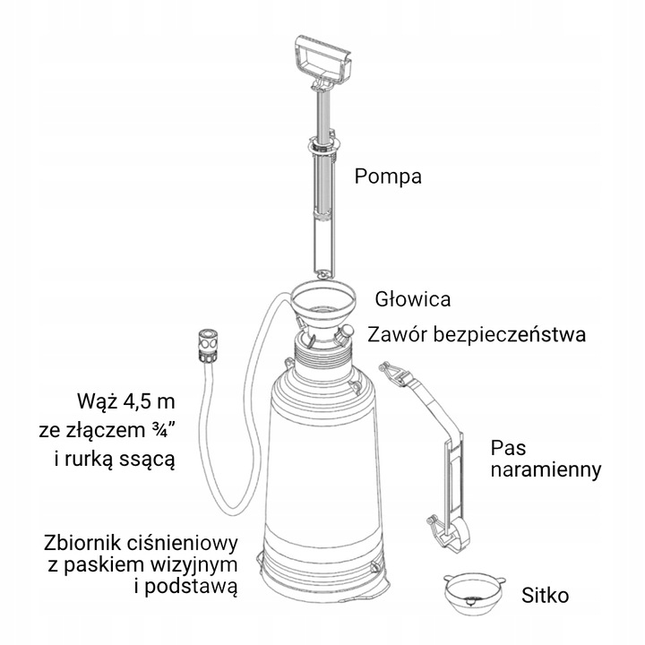 Pompa Ręczna 3 L do Napełniania Instalacji Solarnych i c.o. Itermo