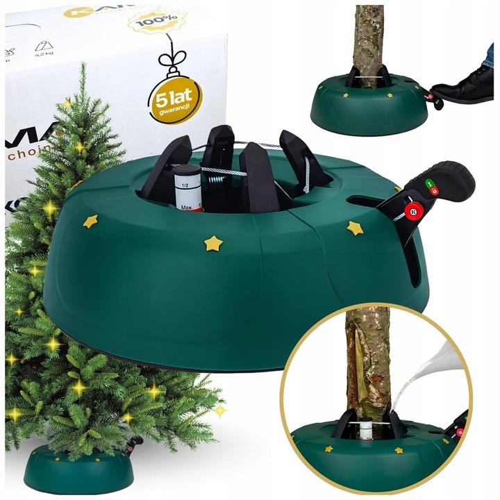 STOJAK CHOINKOWY NA CHOINKĘ DUŻY DRZEWKO 3m PODSTAWKA NA WODĘ SAMOZACISKOWY