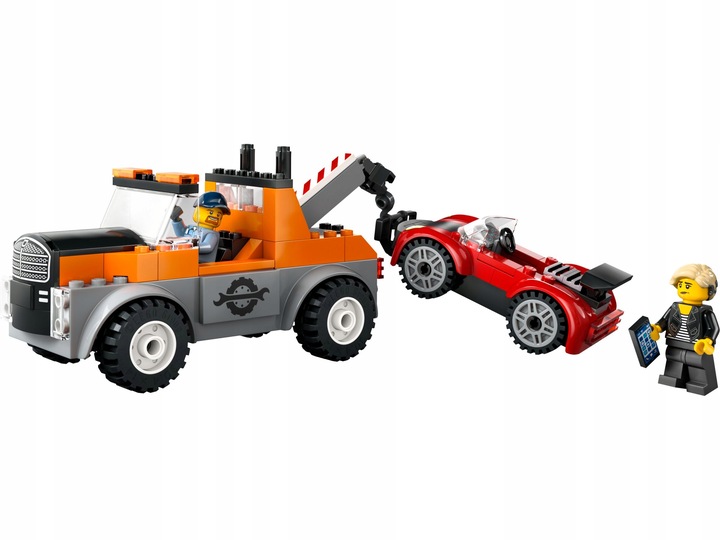 LEGO CITY 60435 SAMOCHÓD POMOCY DROGOWEJ I NAPRAWA SPORTOWEGO AUTA PREZENT