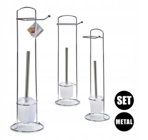 STOJAK ATON na PAPIER toaletowy CHROM zasobnik WC