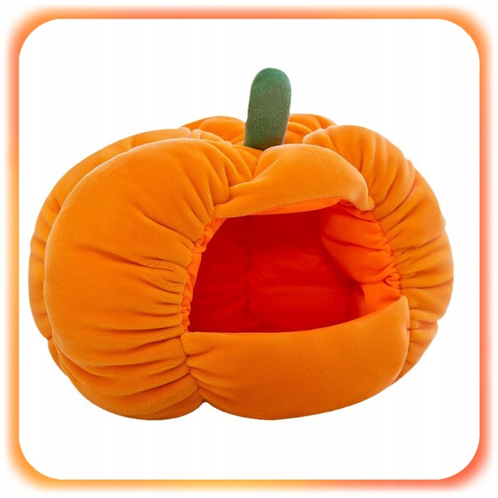 MASKOTKA PIESEK W DOMKU Z DYNI Pluszowy Pies PLUSZAK 2w1 dla dzieci 25 cm