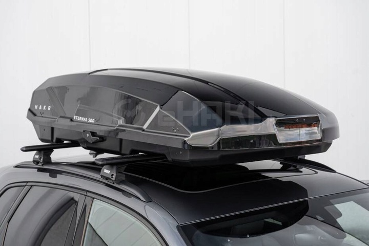 BAGAŻNIK DACHOWY BOX BOKS KUFER HAKR ETERNAL 600 Litrów CZARNY POŁYSK