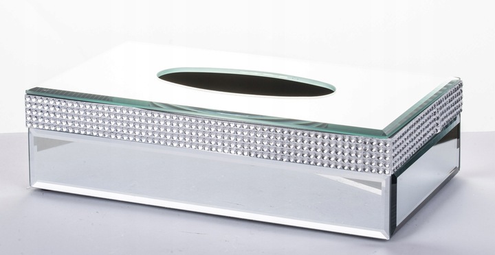 LUSTRZANY POJEMNIK PUDEŁKO NA CHUSTECZKI HIGIENICZNE GLAMOUR PREZENT ŚLUB