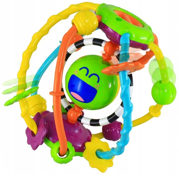 Dumel KULA SENSORYCZNA PRZESUWANE ELEMENTY grzechotka ruchome koraliki 6m+