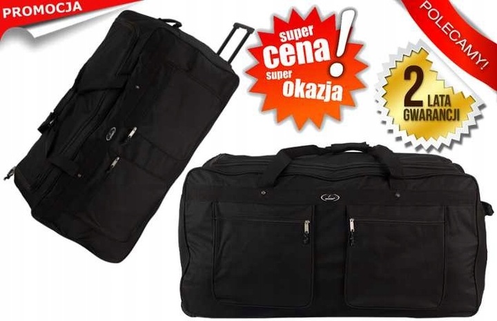 TORBA PODRÓŻNA DUŻA KÓŁKA WALIZKA POJEMNA 100L XXL