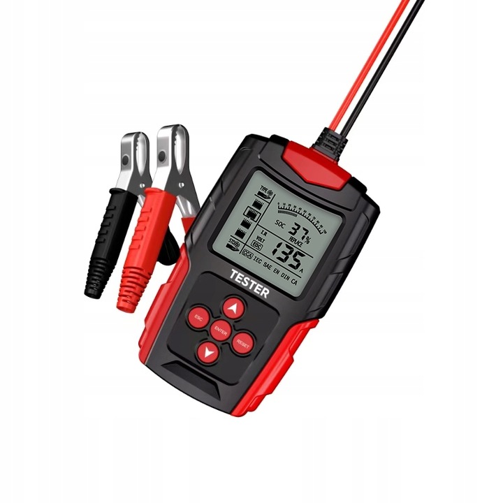 Cyfrowy Tester Akumulatora Miernik do Baterii Akumulatorów 12V 24V LCD