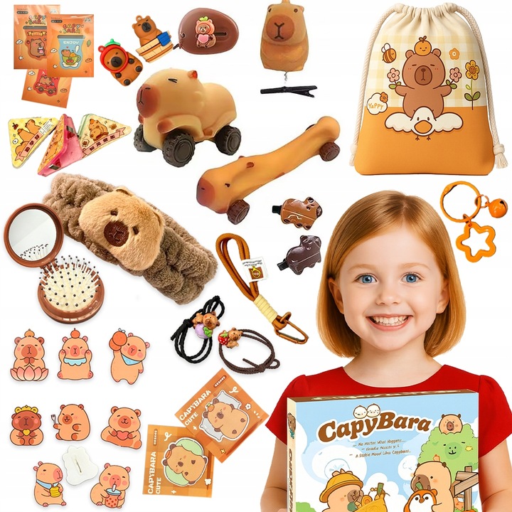 KALENDARZ ŚWIĄTECZNY KAPIBARA ADWENTOWY 24 OKIENKA PREZENT DLA DZIECI