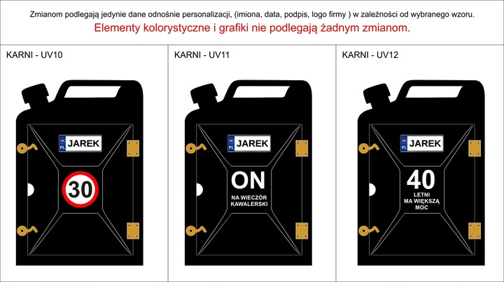 BAREK KANISTER 18 20 30 40 50 60 URODZINY NADRUK