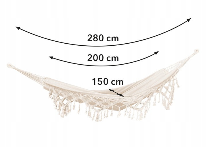 HAMAK OGRODOWY DWUOSOBOWY MOCNY DUŻY XXL BOHO 2 OSOBOWY BRAZYLIJSKI + TORBA