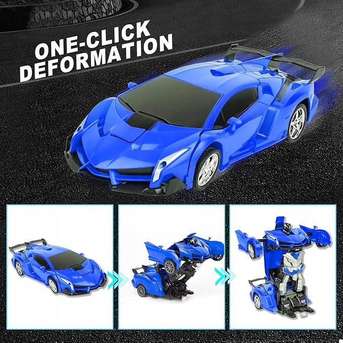 ROBOT TRANSFORMUJĄCY SIE W SAMOCHÓD LAMBO 2W1 AUTO NA PILOT RC DZIECI