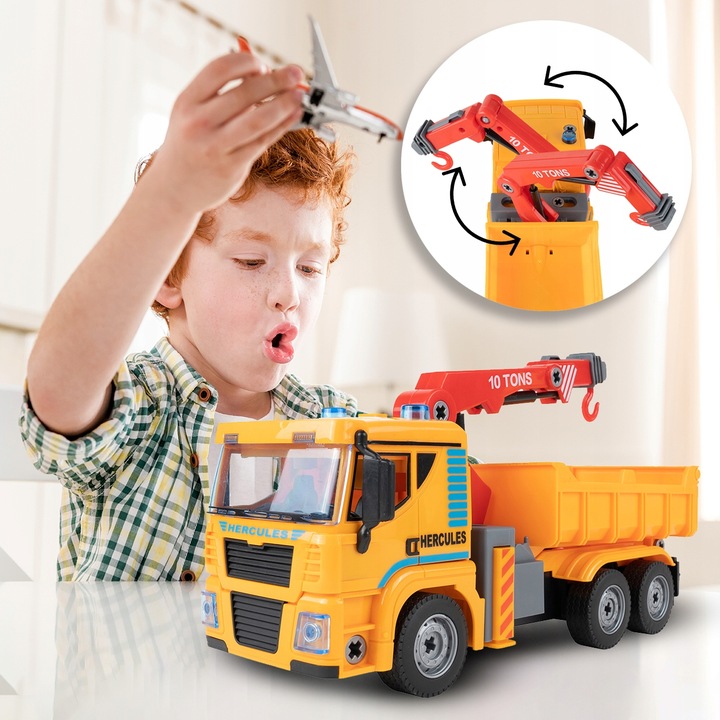 DZWIG AUTO DO SKRĘCANIA MONTAŻU MAŁY MAJSTERKOWICZ W WALIZCE DLA DZIECI