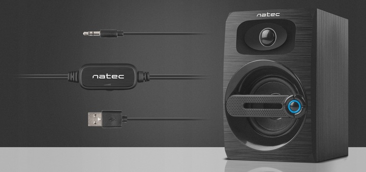 Głośniki komputerowe 2.0 Natec Cougar 6W RMS