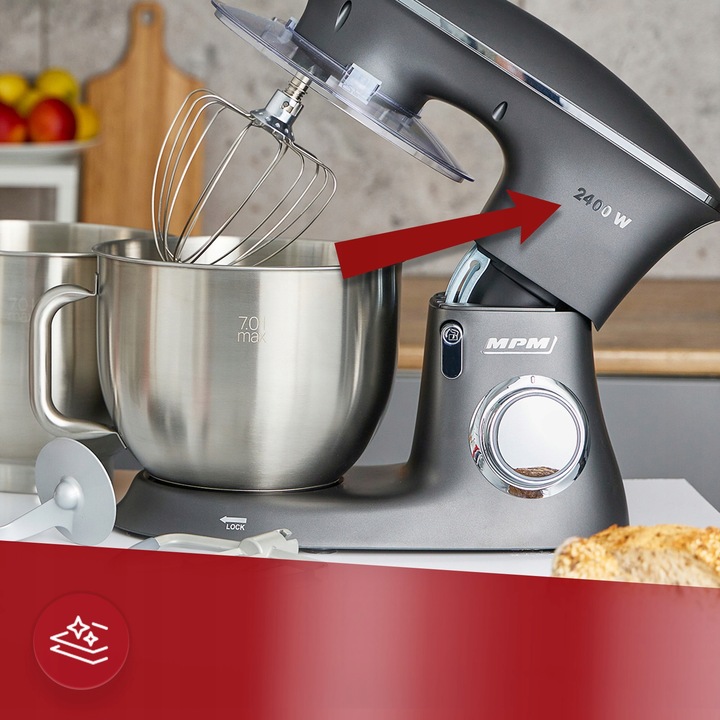 Robot planetarny kuchenny 2400W MPM MRK-23