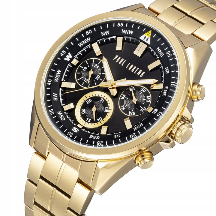 Zegarek męski Paul Lorens KODARI Z GRAWEREM - multidatownik + czas dobowy