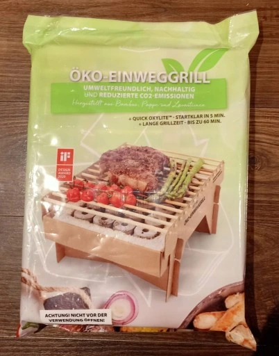 GRILL JEDNORAZOWY WĘGLOWY EKOLOGICZNY 100% EKO BIO Naturalny Kartonowy