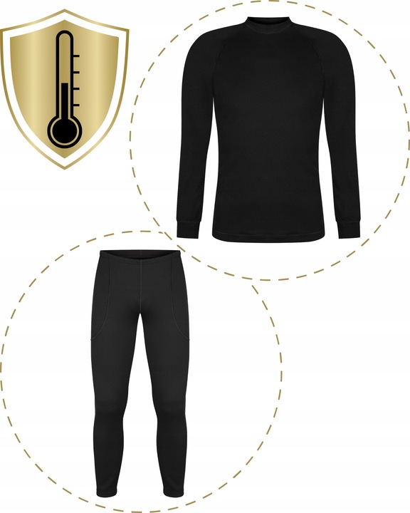 BIELIZNA TERMOAKTYWNA DAMSKA S MĘSKA KOMPLET ODDYCHAJĄCA CIEPŁA Z MESZKIEM