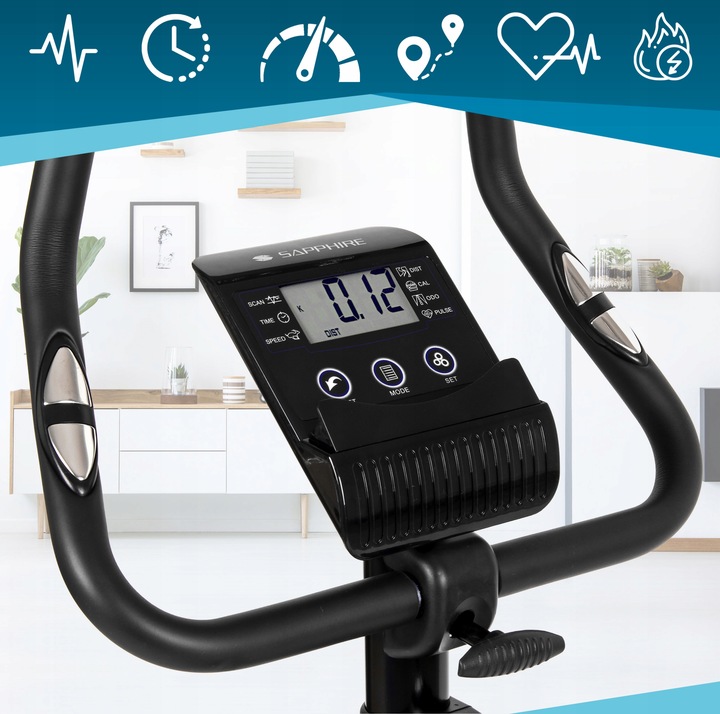 ROWER stacjonarny magnetyczny ZAX rowerek TRENINGOWY do ćwiczeń SAPPHIRE