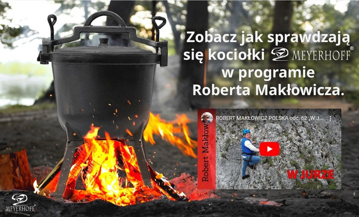 Kociołek 10L emaliowany stojący Meyerhoff PIECZONKI PRAŻONKI DUSZONKI