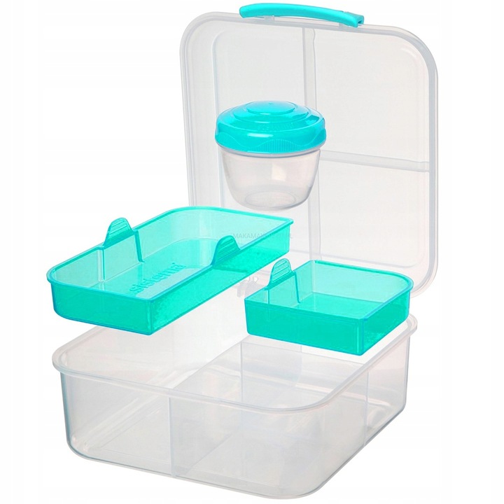 ŚNIADANIÓWKA SISTEMA LUNCHBOX POJEMNIK BOX BENTO 1250 ml Z PRZEGRÓDKAMI SOS