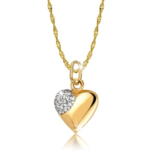 Złoty Łańcuszek Serce Serduszko Grawer