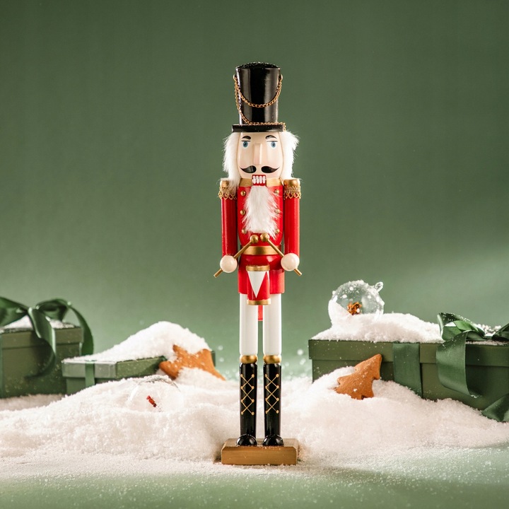 Figurka dekoracja świąteczna NUTCRACKER dziadek do orzechów duży 50cm HOMLA