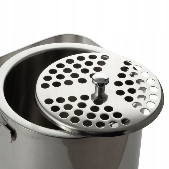 WIADERKO do LODU COOLER pojemnik TERMICZNY do chłodzenia SREBRNY + szczypce