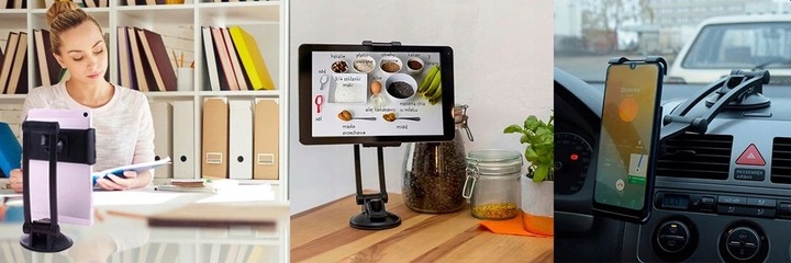 ALUMINIOWY UCHWYT SAMOCHODOWY TABLET 7 DO 11cali