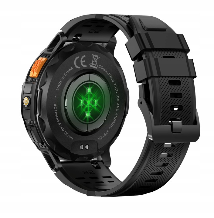 Zegarek Męski Smartwatch AMOLED IP68 530mAh Pomiary Rozmowy SMS Latarka PL